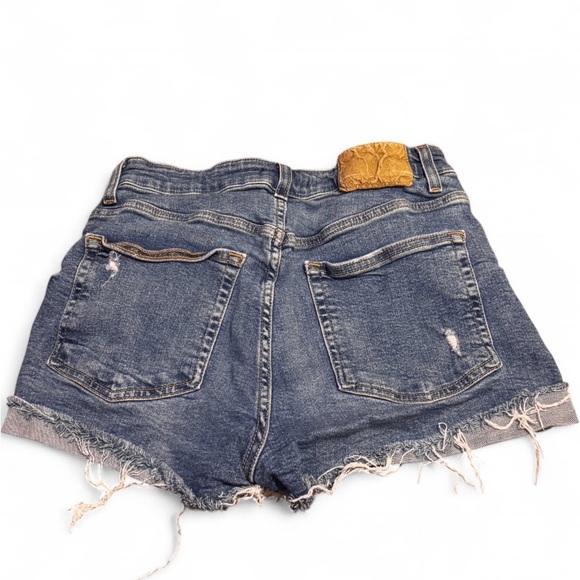 Distressed Blue Denim Shorts - Picture 2 of 3
